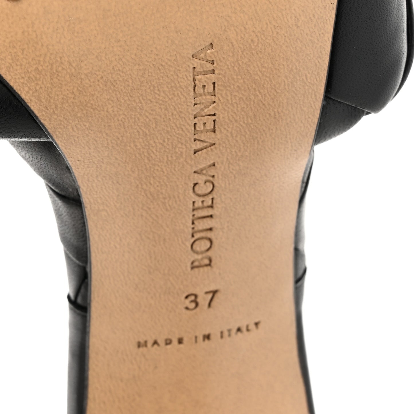 Nappa Maxi Intrecciato Lido Mule Sandals 37 Black