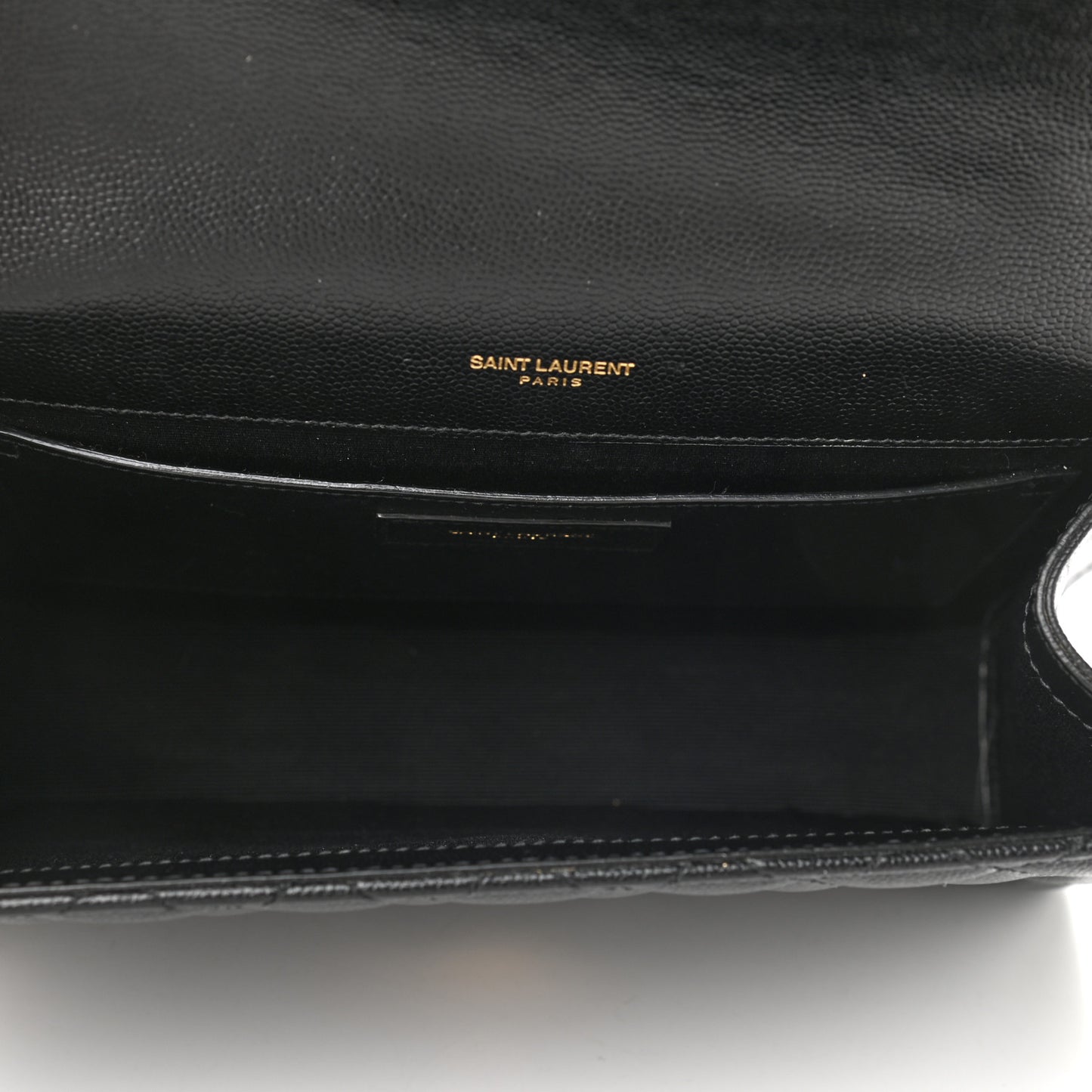 Grain De Poudre Textured Mixed Matelasse Triquilt Medium Monogram Satchel Black