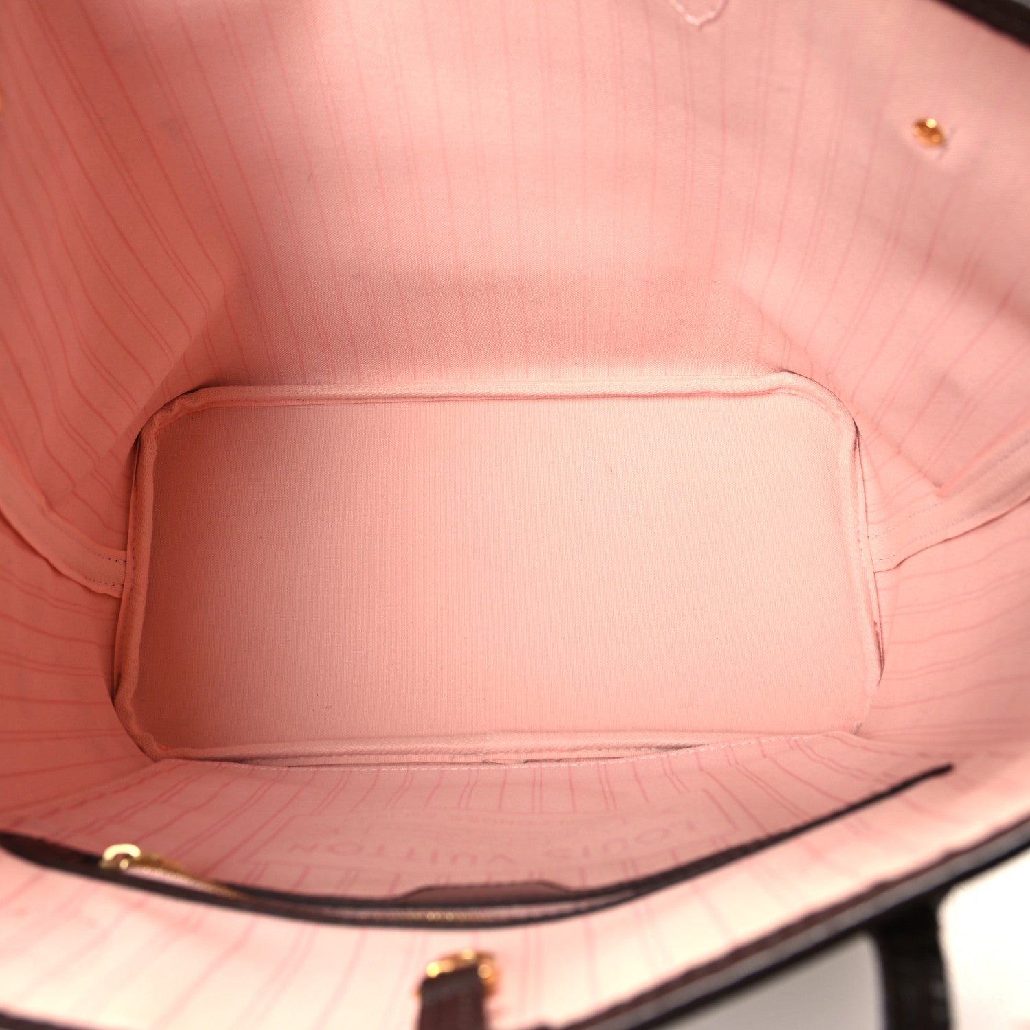 Louis Vuitton Damier Ebene Neo Neverfull MM Rose Ballerine 6 of 12