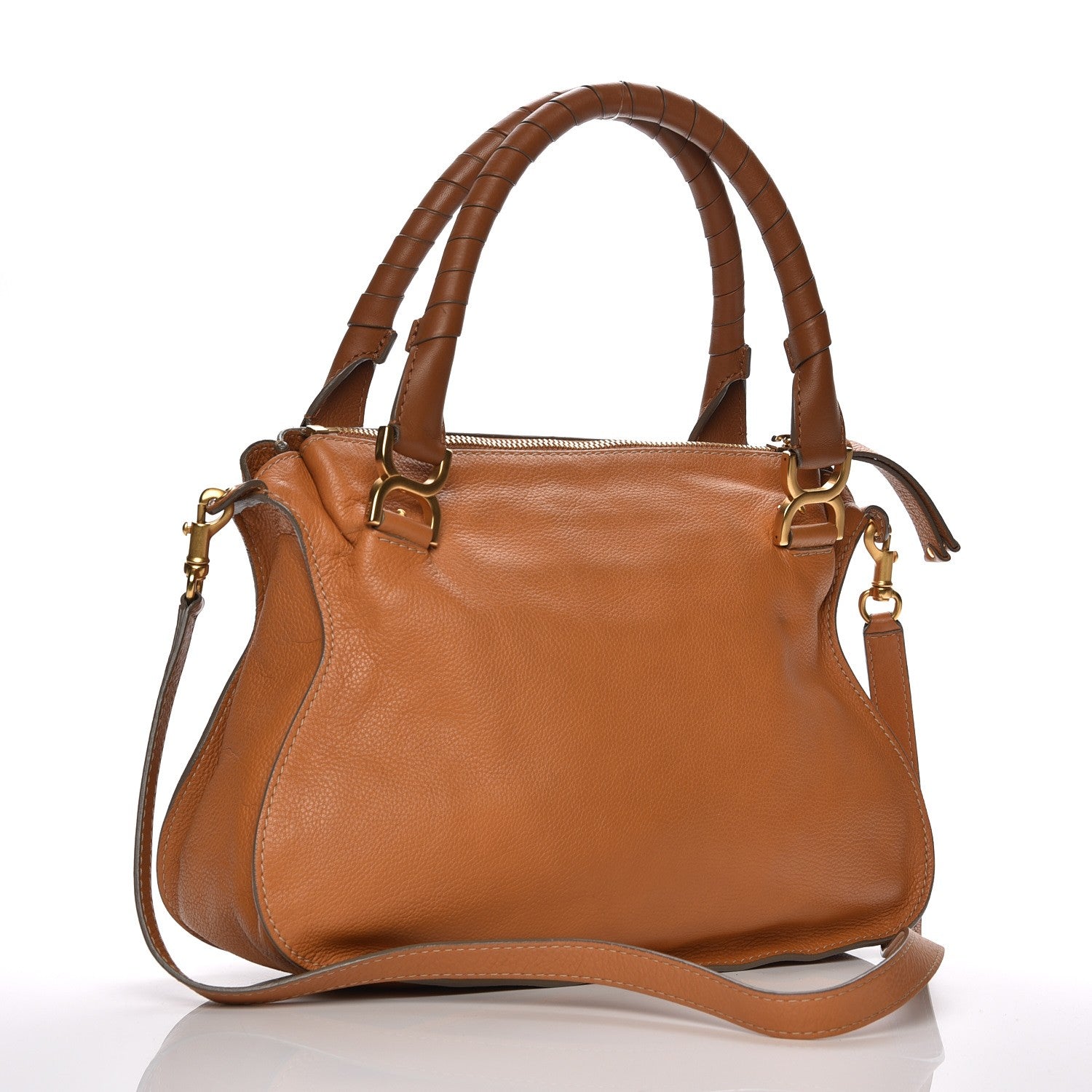 Chloe Calfskin Medium Marcie Satchel Tan 4 of 9