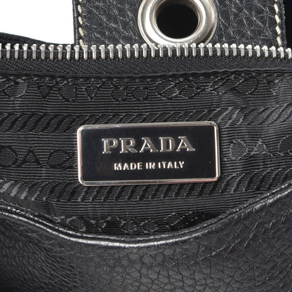 Prada Vitello Daino Shoulder Bag Black 6 of 10