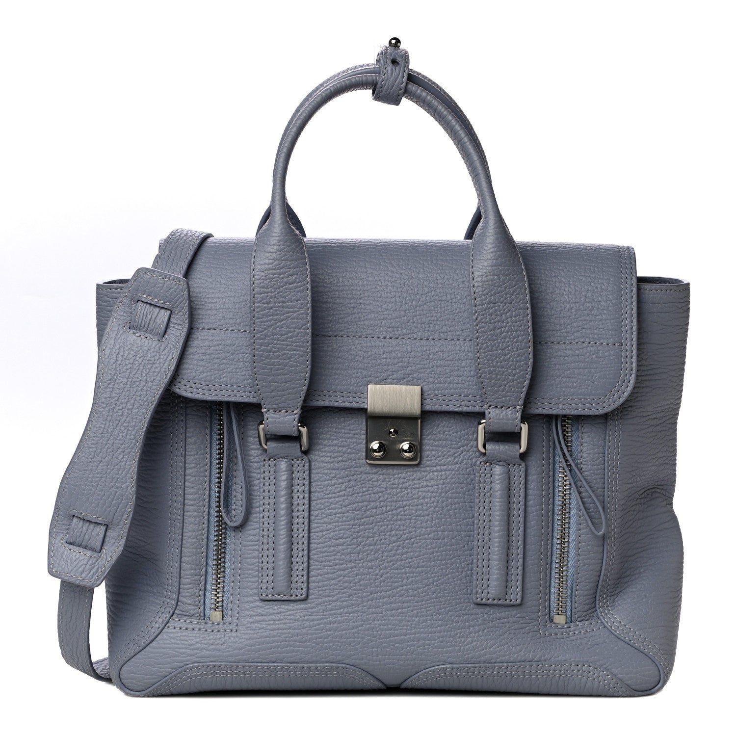 3.1 Phillip Lim Textured Calfskin Medium Pashli Satchel Lilac 1 of 11