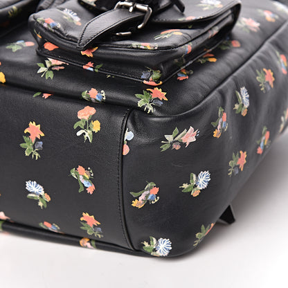 Saint Laurent Calfskin Prairie Flower Printed Festival Backpack Multicolor 9 of 12