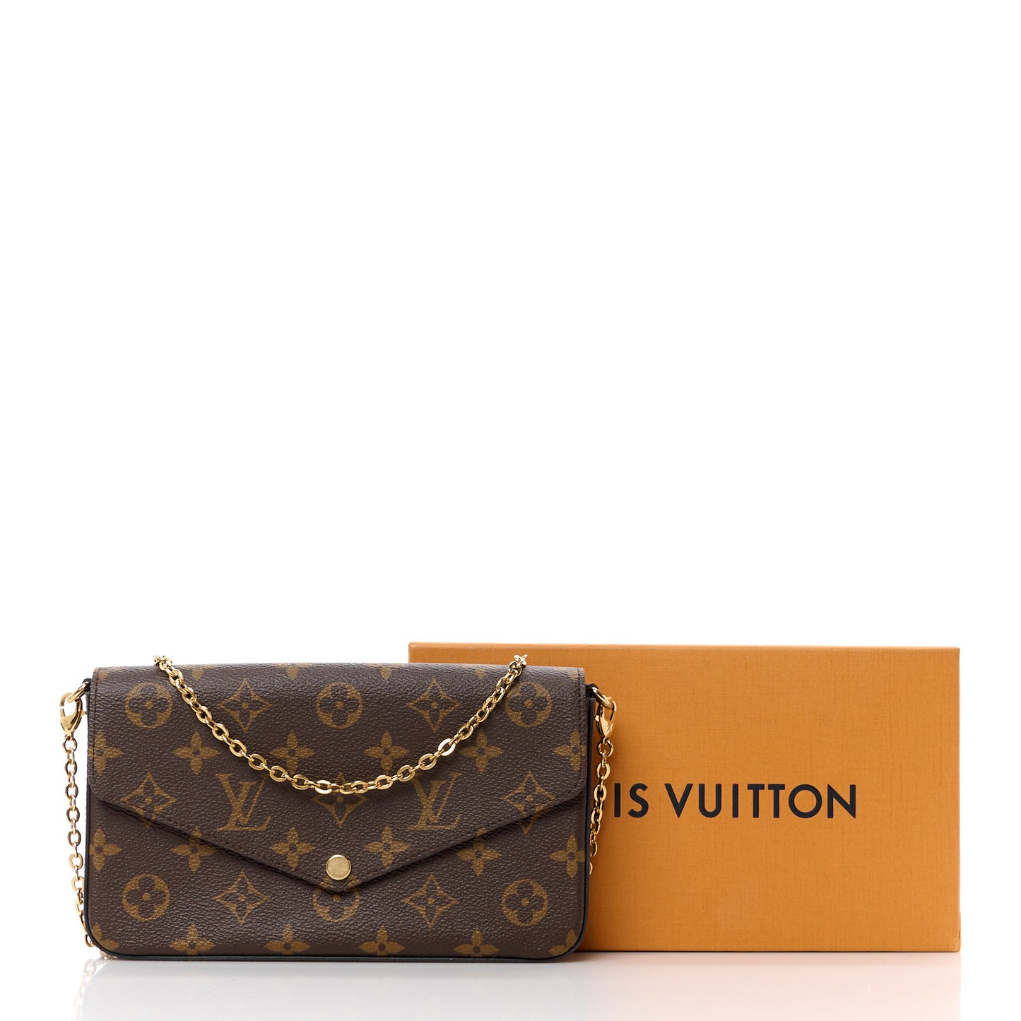 Monogram Pochette Felicie Chain Wallet Fuchsia