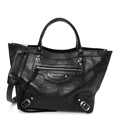 Balenciaga Agneau Arena Neo Classic Silver Hardware Large Upside Down Tote Black 1 of 11
