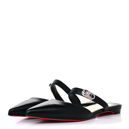 Christian Louboutin Nappa Choc Lock Flats 36 Black 3 of 9