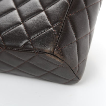 Chanel Lambskin Quilted Flap Shoulder Bag Dark Brown 12 of 17