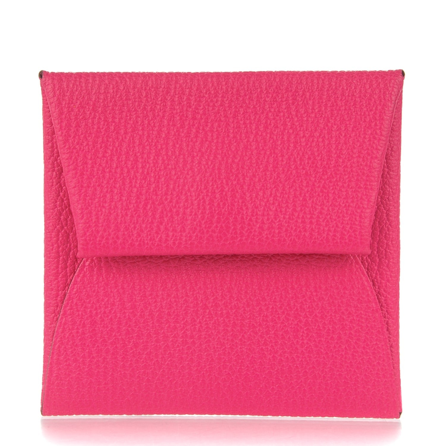 Hermes Chevre Mysore Bastia Coin Purse Rose Shocking 1 of 7