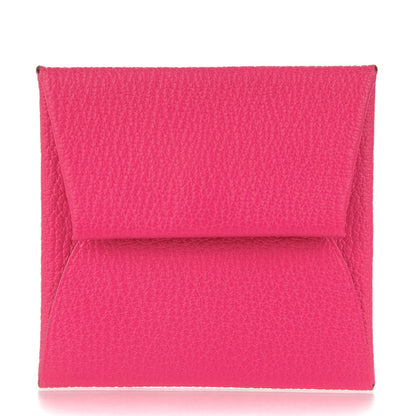 Hermes Chevre Mysore Bastia Coin Purse Rose Shocking 1 of 7