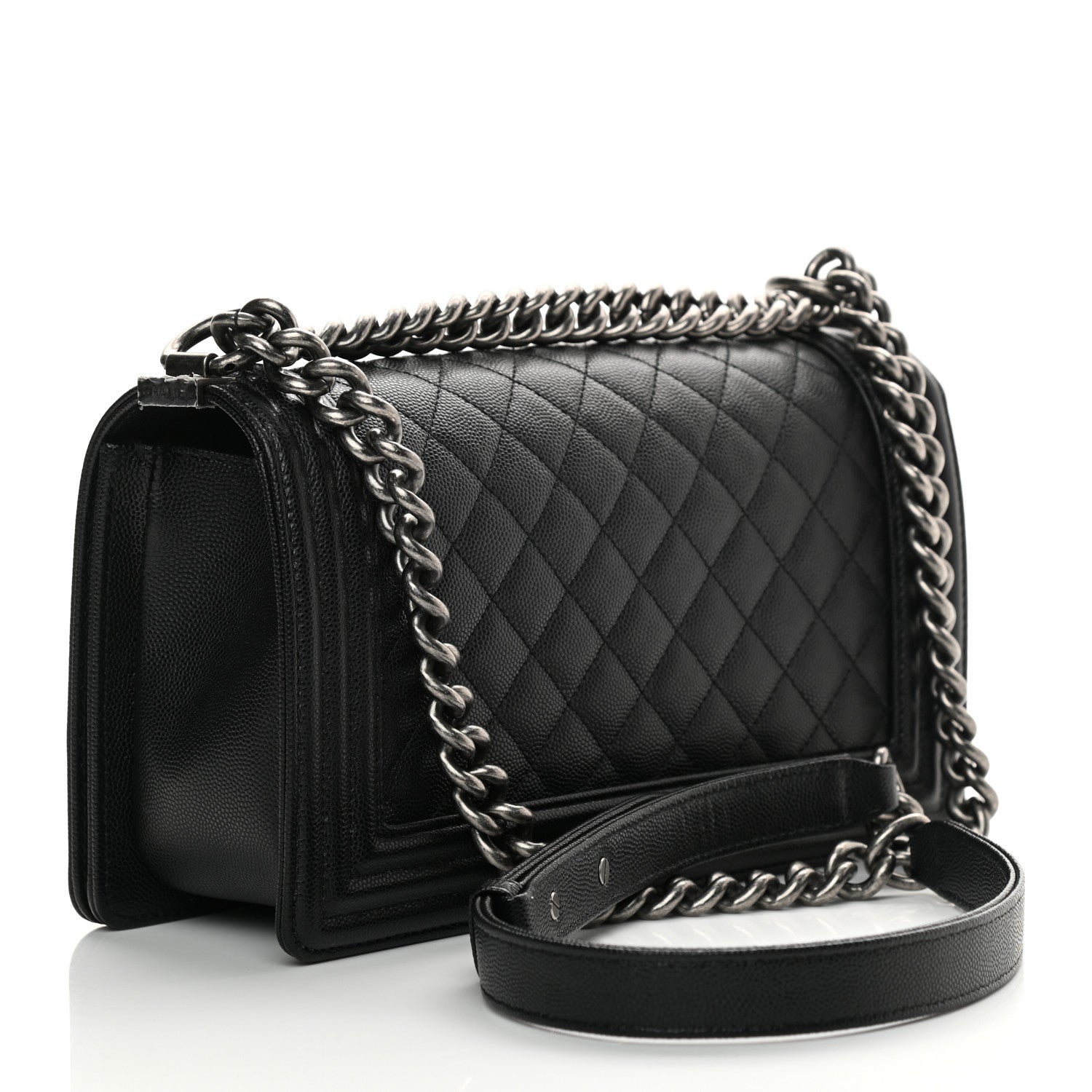 Chanel Caviar Quilted Medium Boy Flap Black 3 of 12