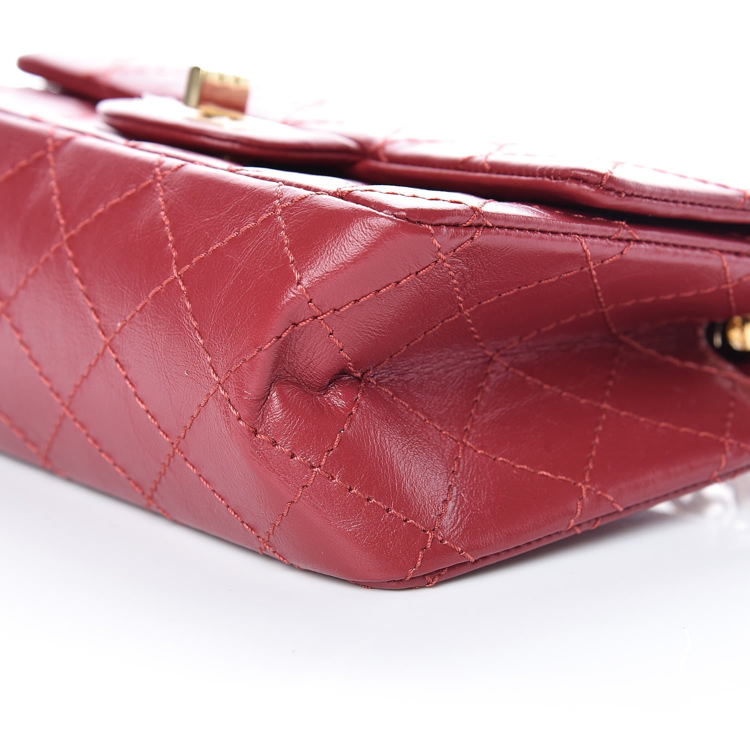 Chanel Aged Calfskin Quilted 2.55 Reissue 224 Flap Red 6 of 11