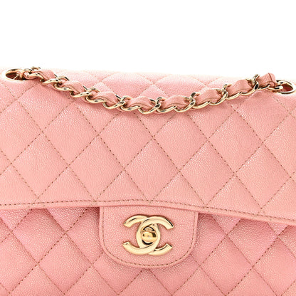 Chanel Iridescent Caviar Quilted Small Double Flap Pink 8 of 12