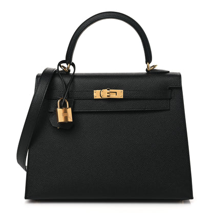 Hermes Epsom Kelly Sellier 25 Black 1 of 10