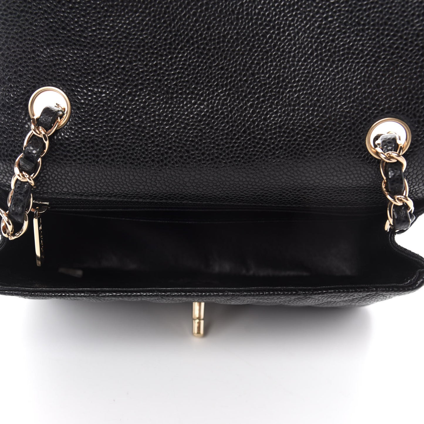 Caviar Quilted Mini Rectangular Flap Black