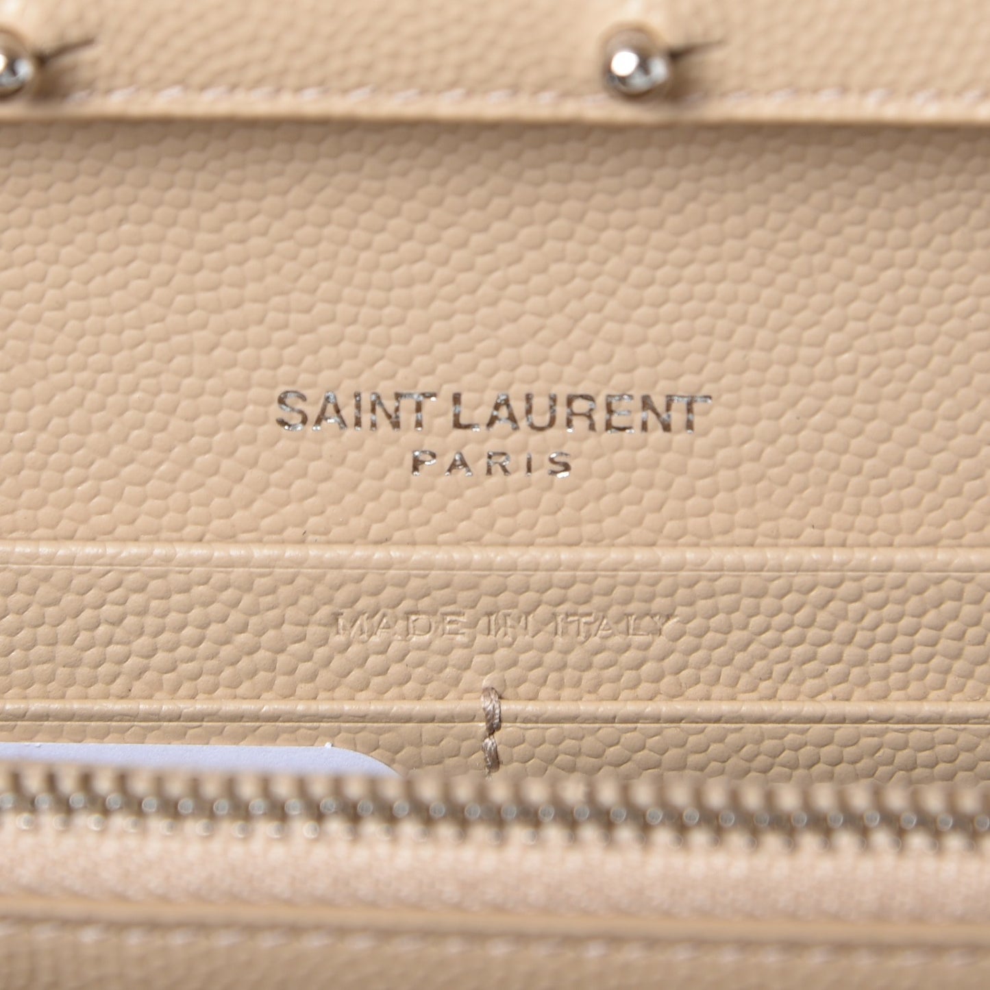 Grain De Poudre Matelasse Chevron Monogram Chain Wallet Nude Powder