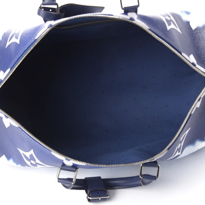 Louis Vuitton Monogram Escale Keepall Bandouliere 50 Blue 4 of 10