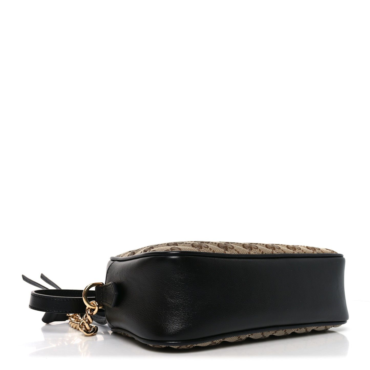 Monogram Matelasse Diagonal Small GG Marmont Chain Shoulder Bag Beige Black