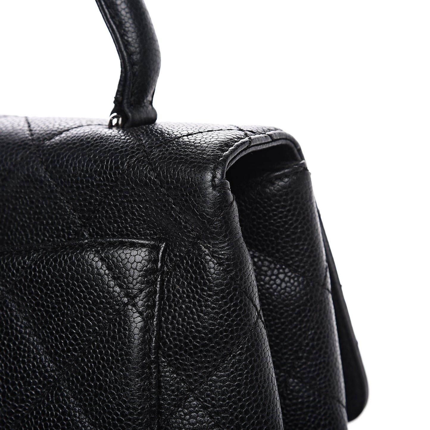 Caviar Quilted Jumbo Kelly Flap Black