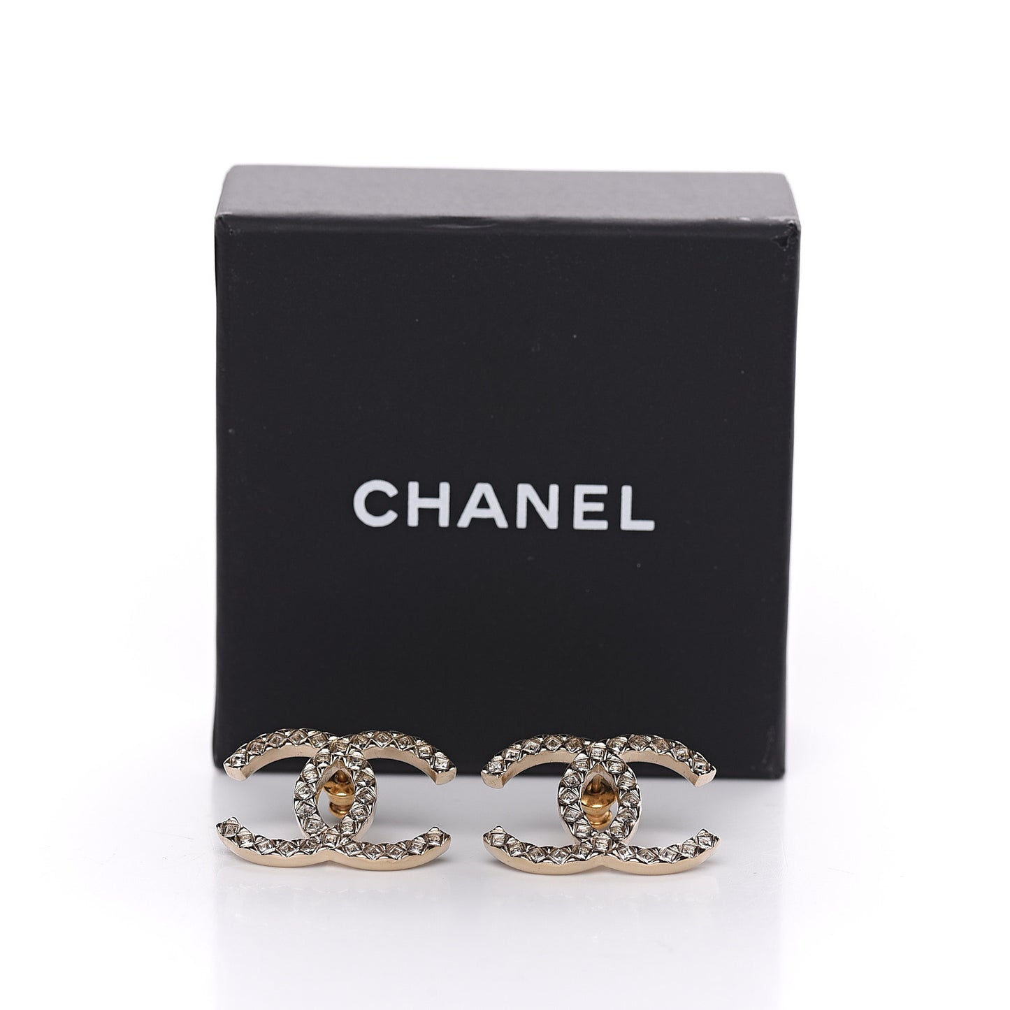 Baguette Crystal High Society CC Earrings Gold
