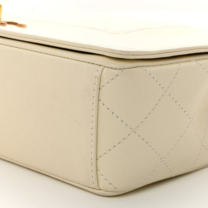 Chanel Sheepskin Quilted Vintage Mademoiselle Flap White 10 of 10