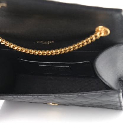 Saint Laurent Grain De Poudre Textured Mixed Matelasse Triquilt Small Monogram Satchel Black 5 of 10