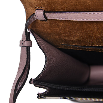 Burberry Derby Calfskin House Check Small Macken Crossbody Bag Pale Orchid 15 of 15