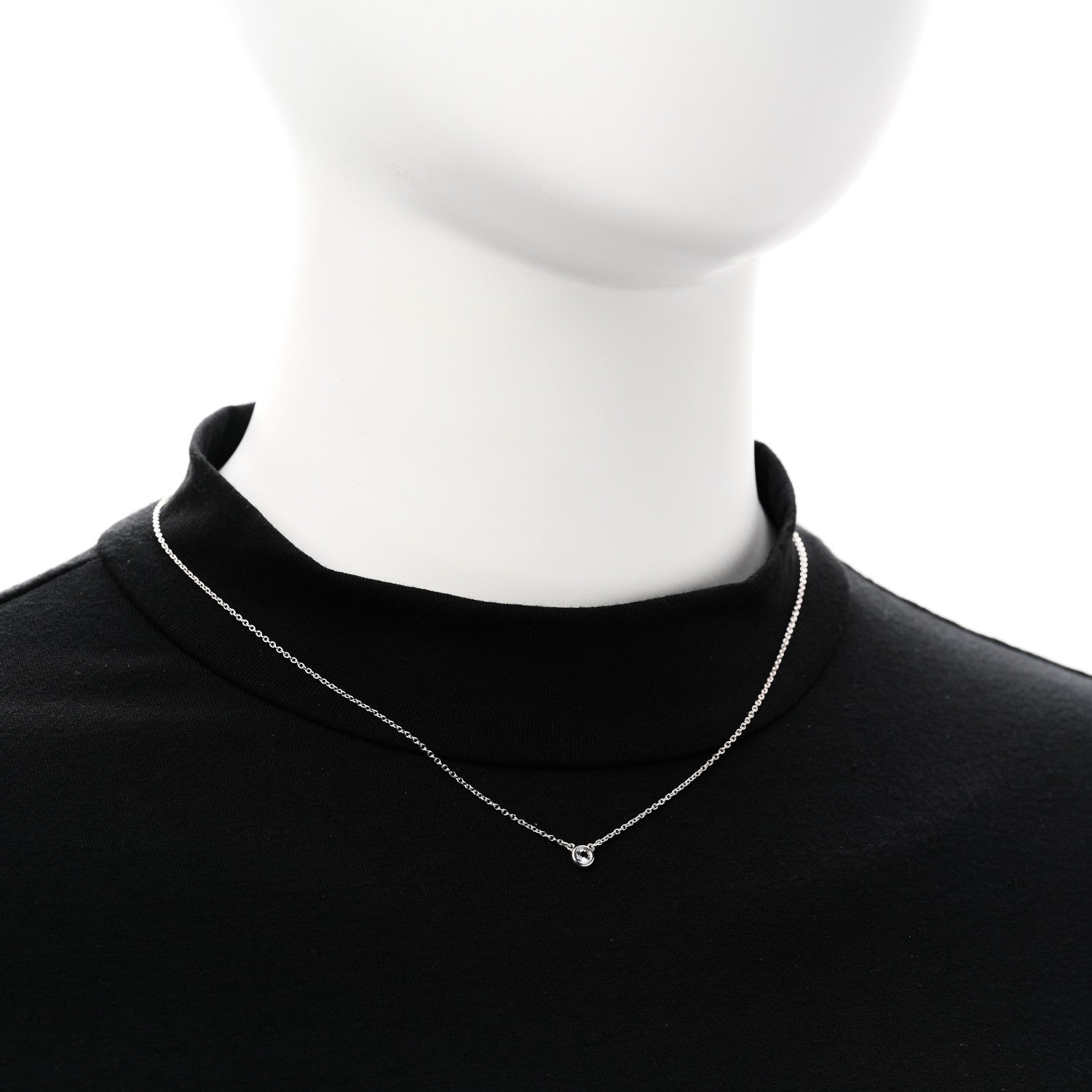 Tiffany Sterling Silver Aquamarine Elsa Peretti Color by the Yard Pendant Necklace 2 of 5