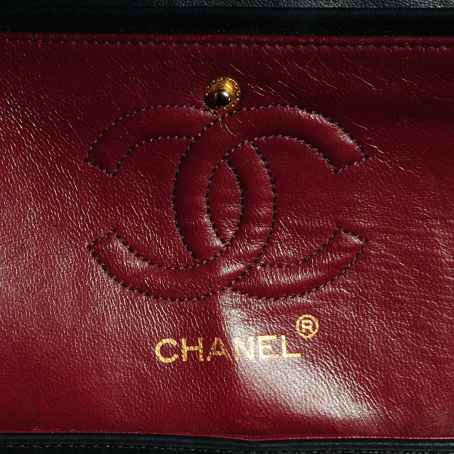 Lambskin Small Double Flap Navy