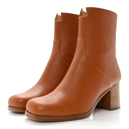 Hermes Epsom Womens Flatteuse 60 Ankle Boot 37 Naturel 3 of 10