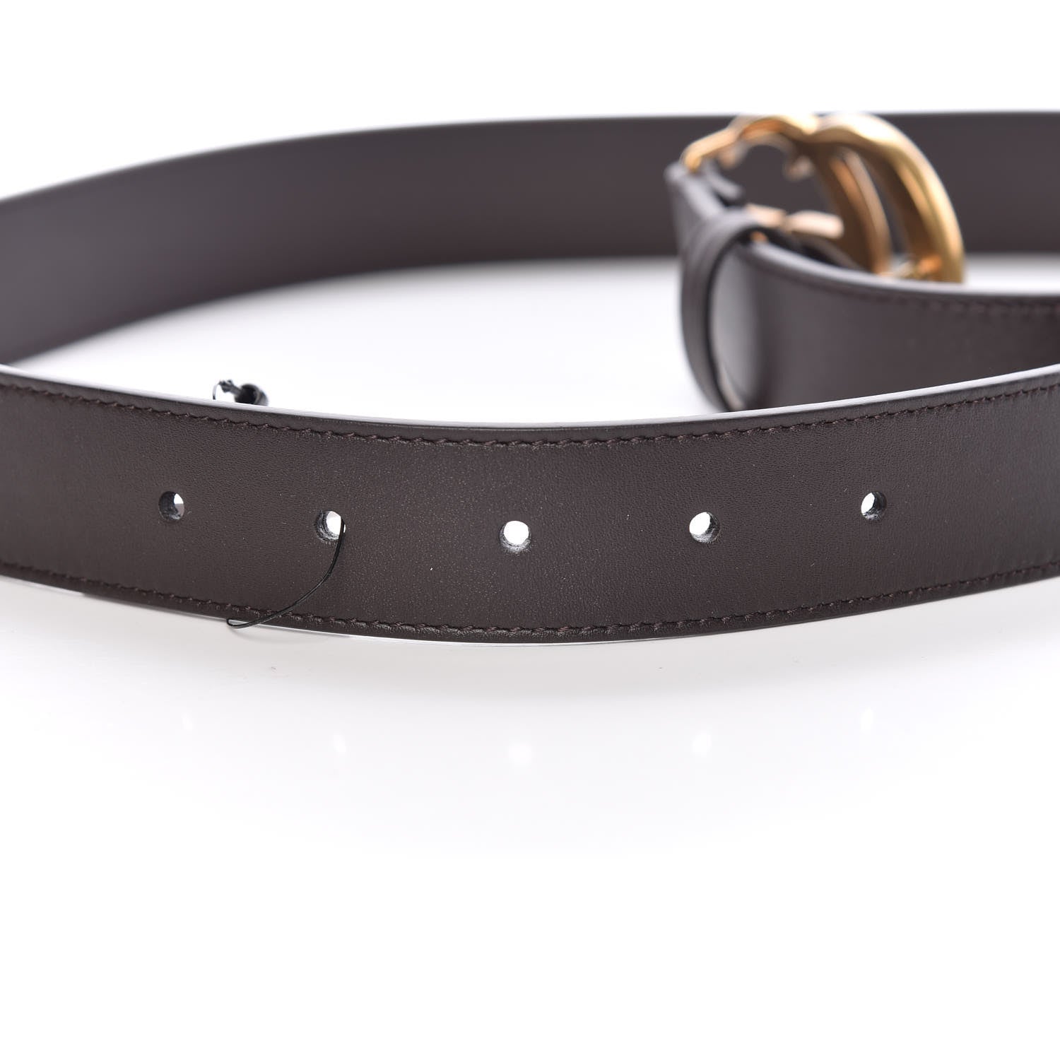 Gucci Moon Calfskin Double G 30mm Belt 85 34 Dark Cocoa 6 of 6