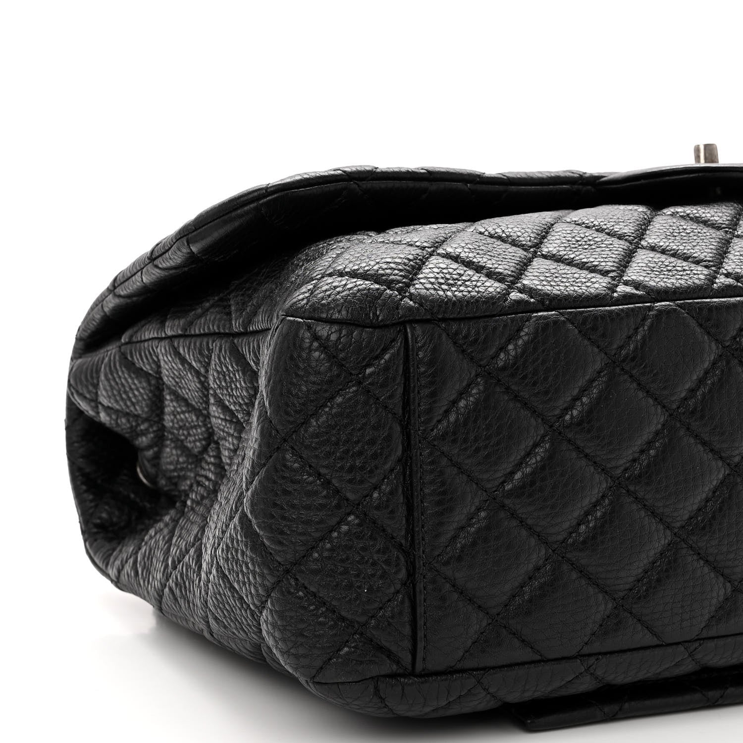 Chanel Calfskin Quilted Small XXL Travel Flap Bag Black 8 of 9