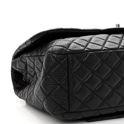Chanel Calfskin Quilted Small XXL Travel Flap Bag Black 8 of 9