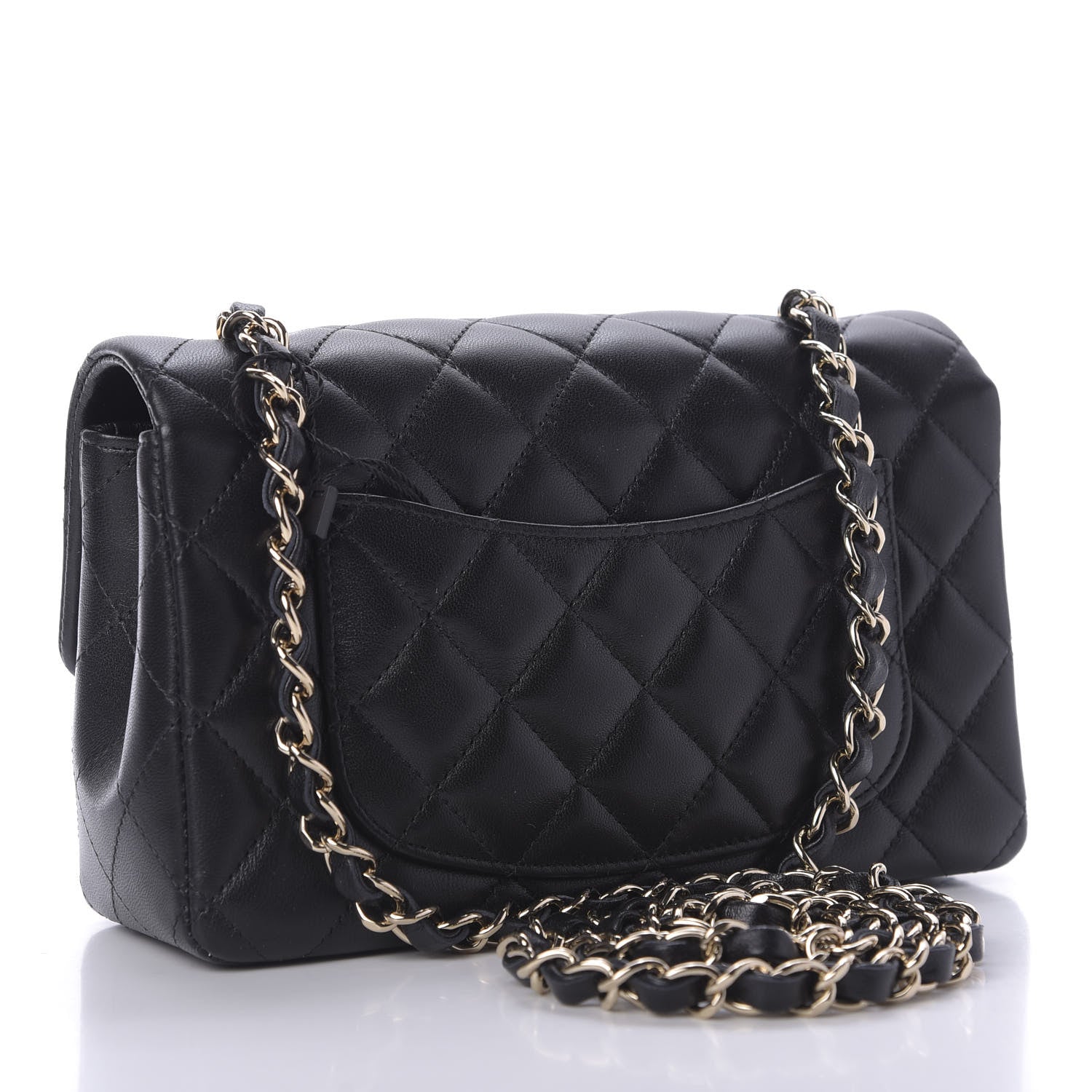 Chanel Lambskin Quilted Mini Rectangular Flap Black 3 of 10