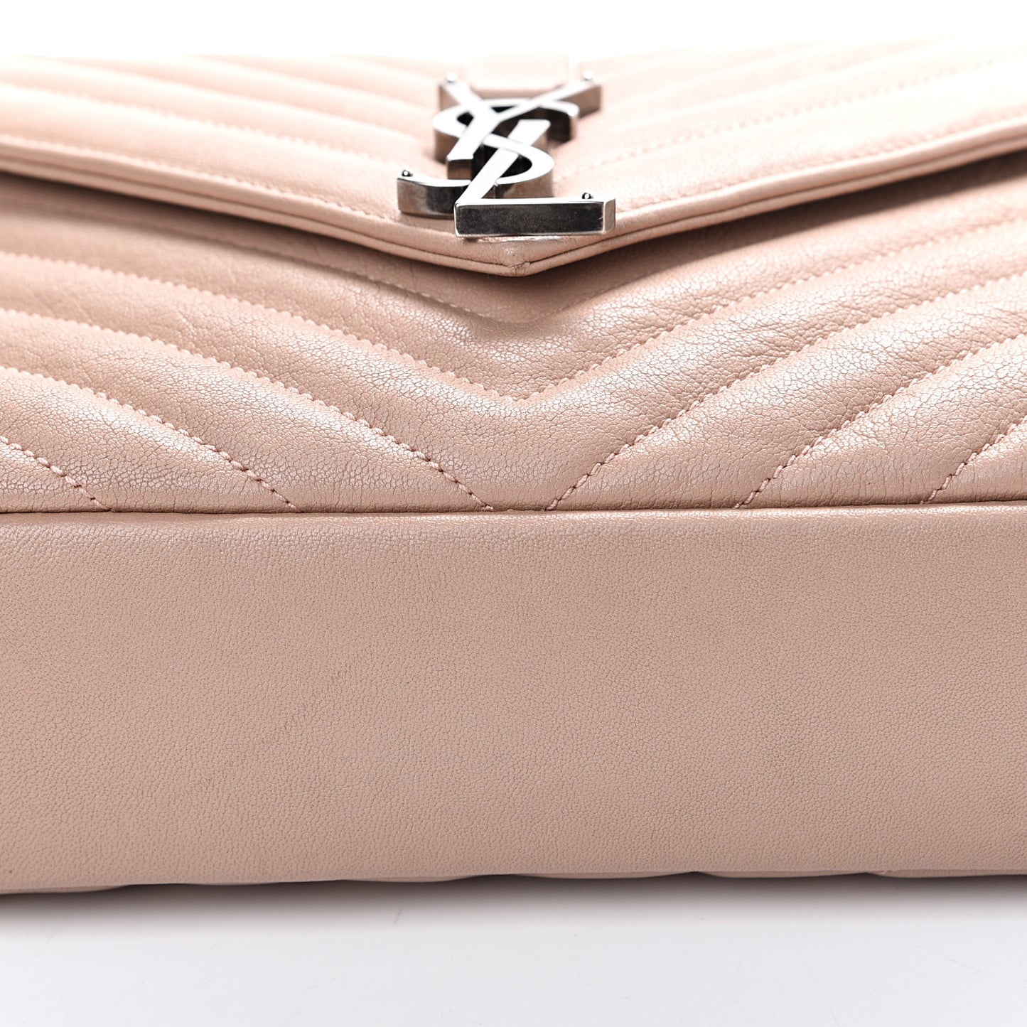 Sheepskin Matelasse Chevron Monogram Medium College Bag Fard