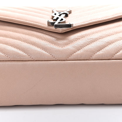 Saint Laurent Sheepskin Matelasse Chevron Monogram Medium College Bag Fard 8 of 14