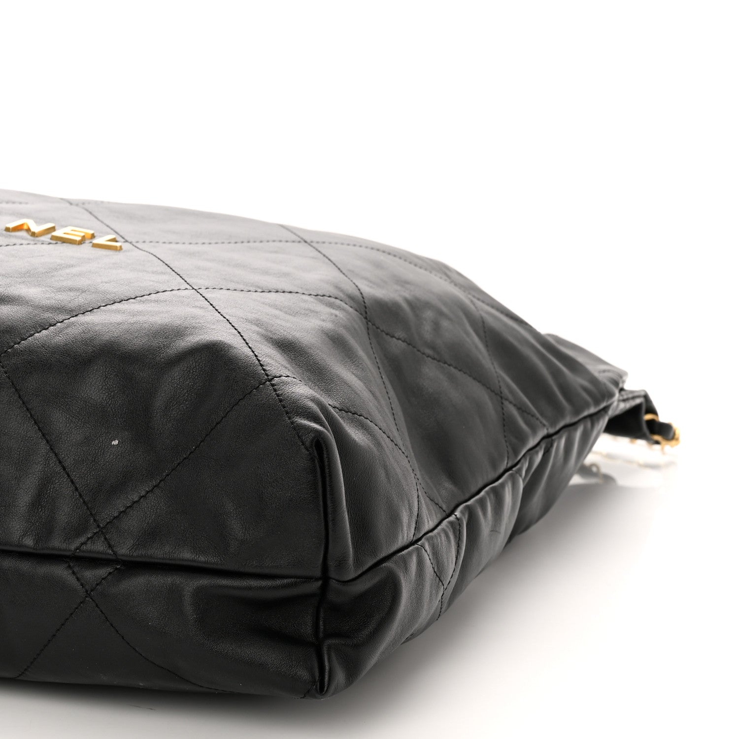 Chanel leather tote black 10 of 14