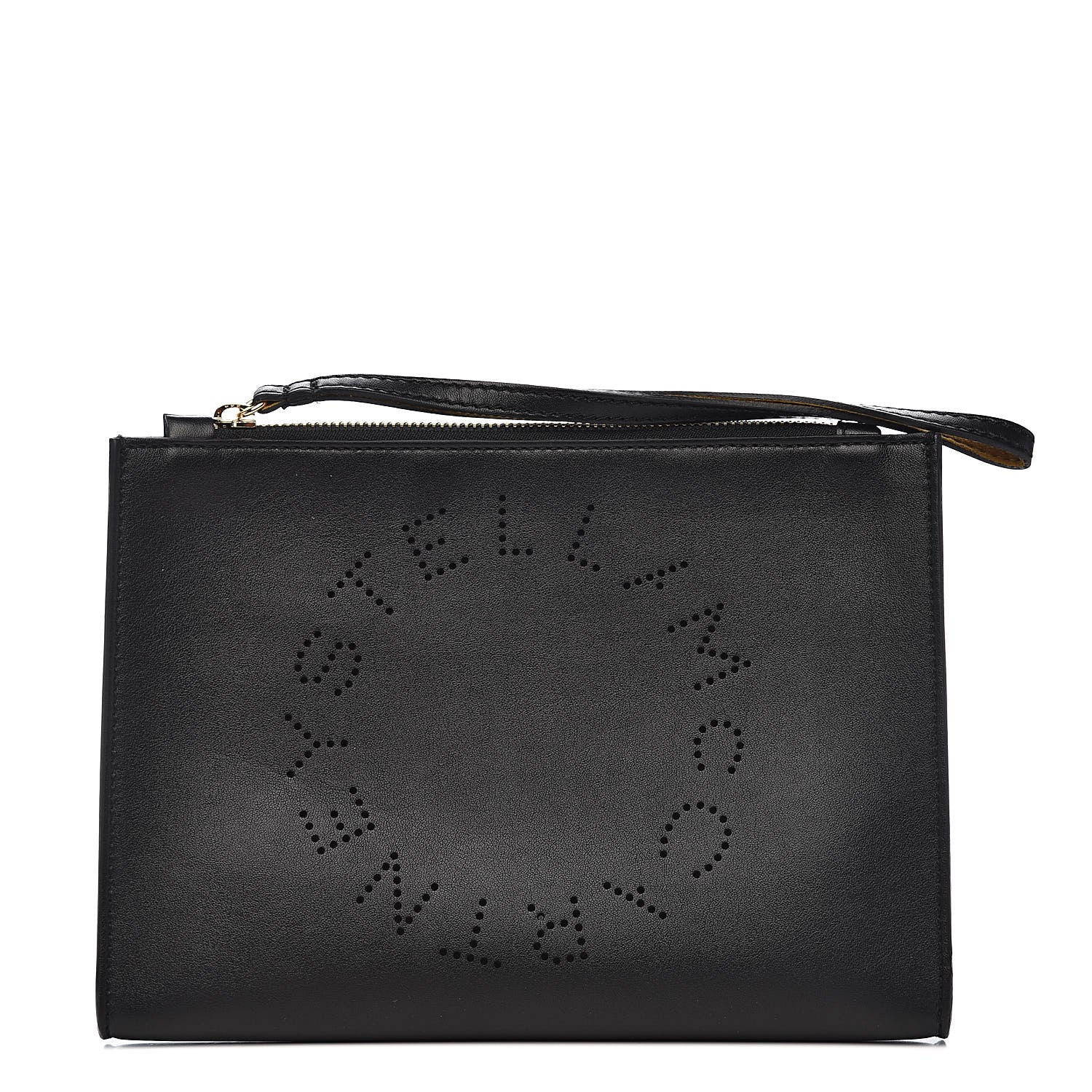 Stella McCartney Alter Nappa Perforated Logo Pouch Black 1 of 9