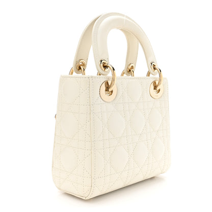 Christian Dior Lambskin Cannage Mini Lady Dior White 3 of 10
