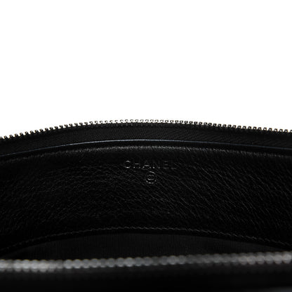 Chanel Calfskin Quilted Small Zipped Boy Pouch Black 6 of 12