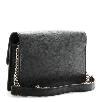 Gucci Dollar Calfskin Interlocking G Chain Wallet Black 3 of 10