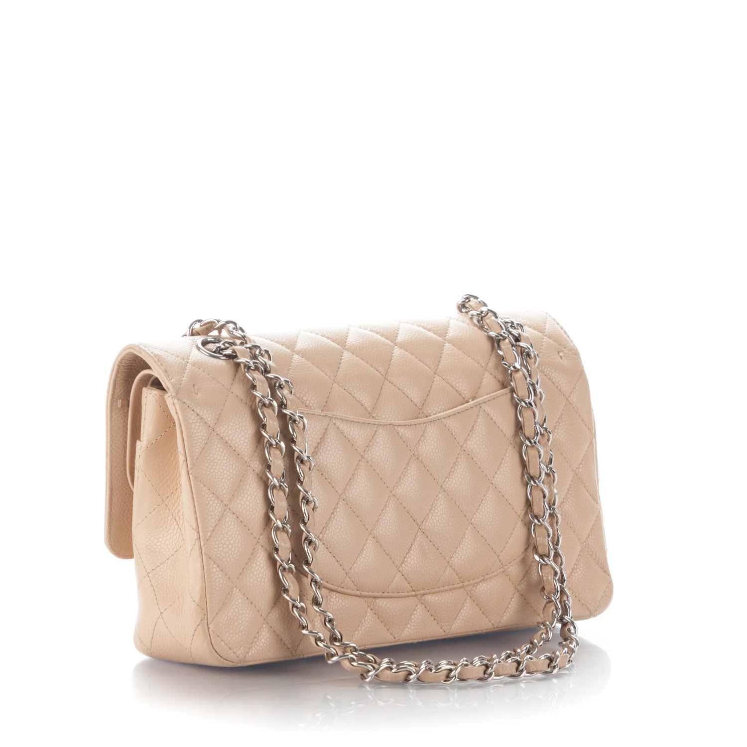Chanel Caviar Quilted Medium Double Flap Beige Clair 4 of 13