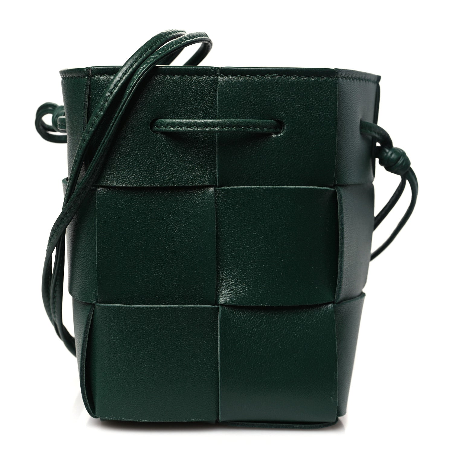 Bottega Veneta Nappa Maxi Intrecciato Mini Cassette Bucket Bag Raintree 1 of 9