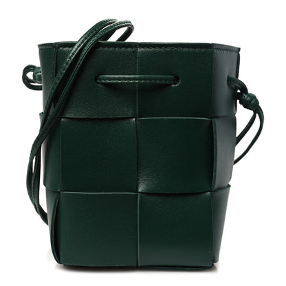 Bottega Veneta Nappa Maxi Intrecciato Mini Cassette Bucket Bag Raintree 1 of 9