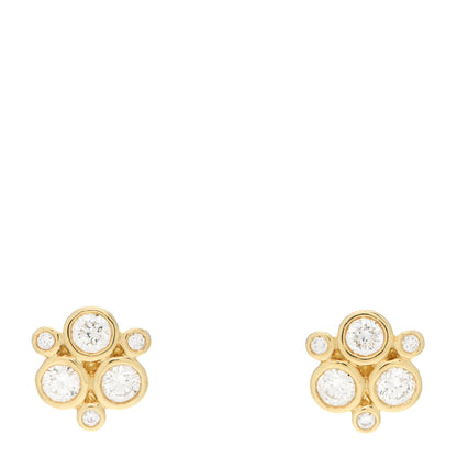 Temple St. Clair 18K Yellow Gold Diamond Small Classic Trio Earrings 1 of 5