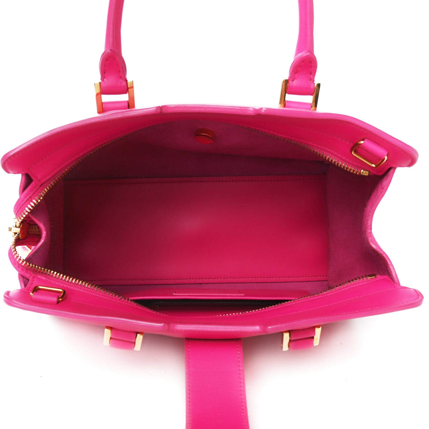 Calfskin Small Monogram Cabas Fuchsia
