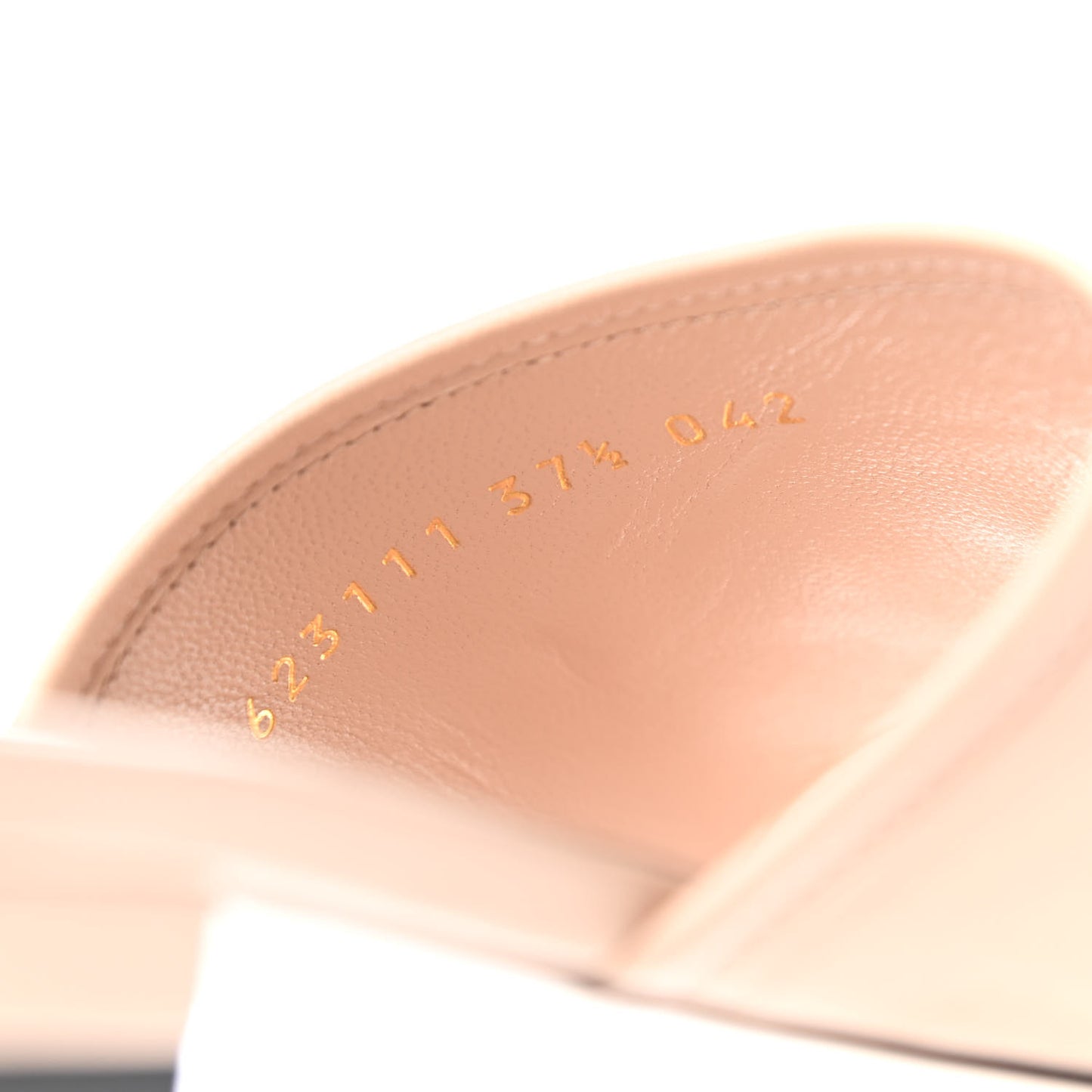 Nappa Horsebit Flat Slide Sandals 37.5 Skin Rose
