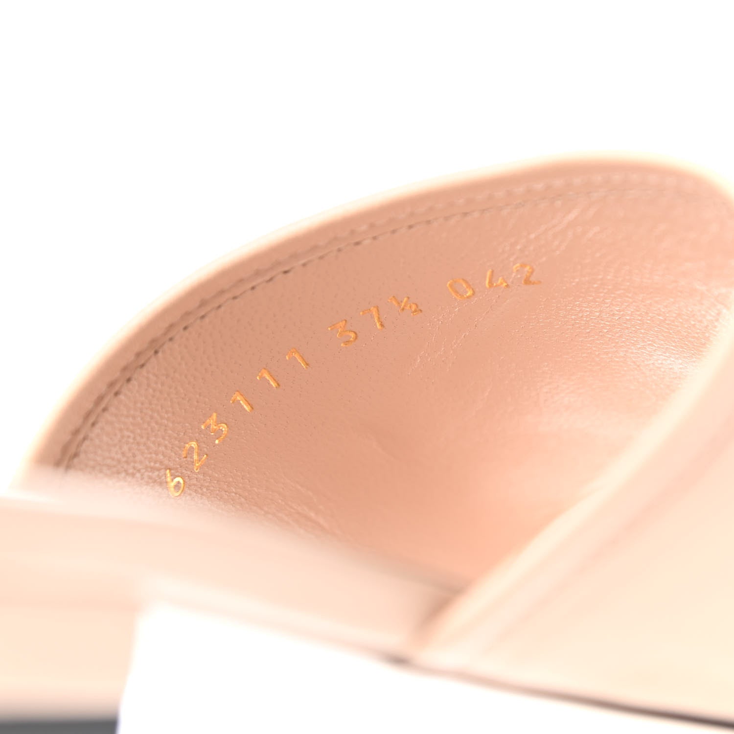 Gucci Nappa Horsebit Flat Slide Sandals 37.5 Skin Rose 9 of 9