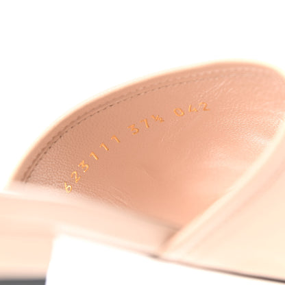 Gucci Nappa Horsebit Flat Slide Sandals 37.5 Skin Rose 9 of 9