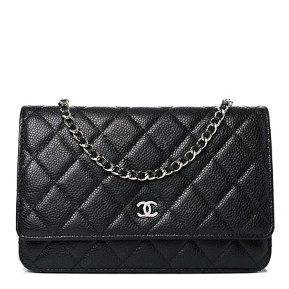 Chanel Caviar Quilted Wallet On Chain WOC Black 1 of 13