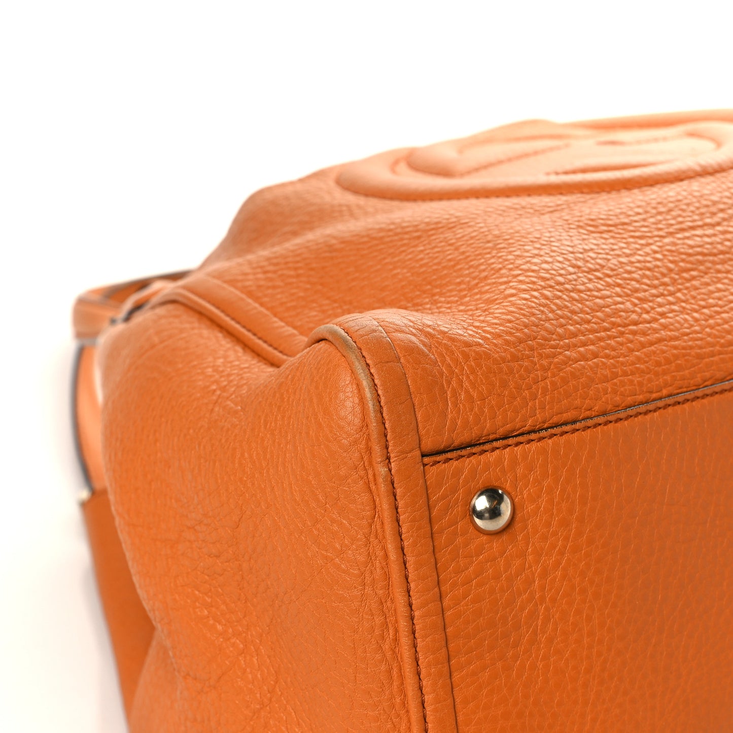 Pebbled Calfskin Medium Soho Shoulder Bag Curcuma